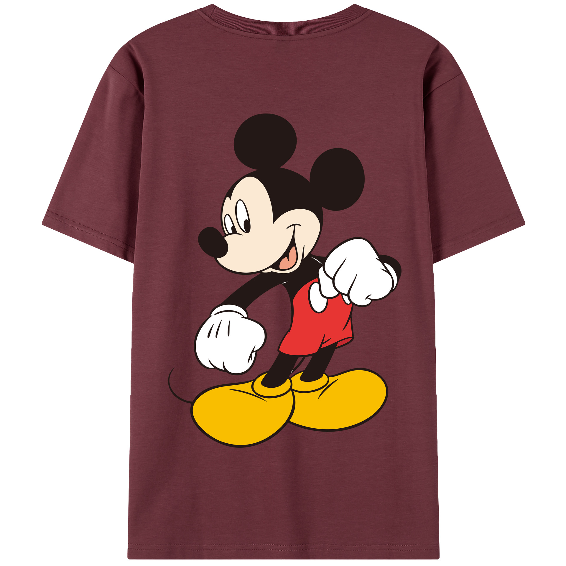 （画像用） ミッキーマウス Mickey Mouse 綿100％半袖Tシャツ（背面プリント）
